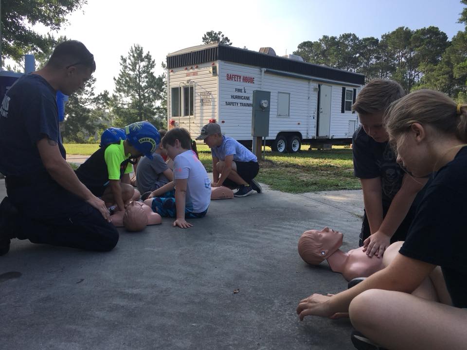 2018 Fire Camp Day 2 Sidewalk CPR