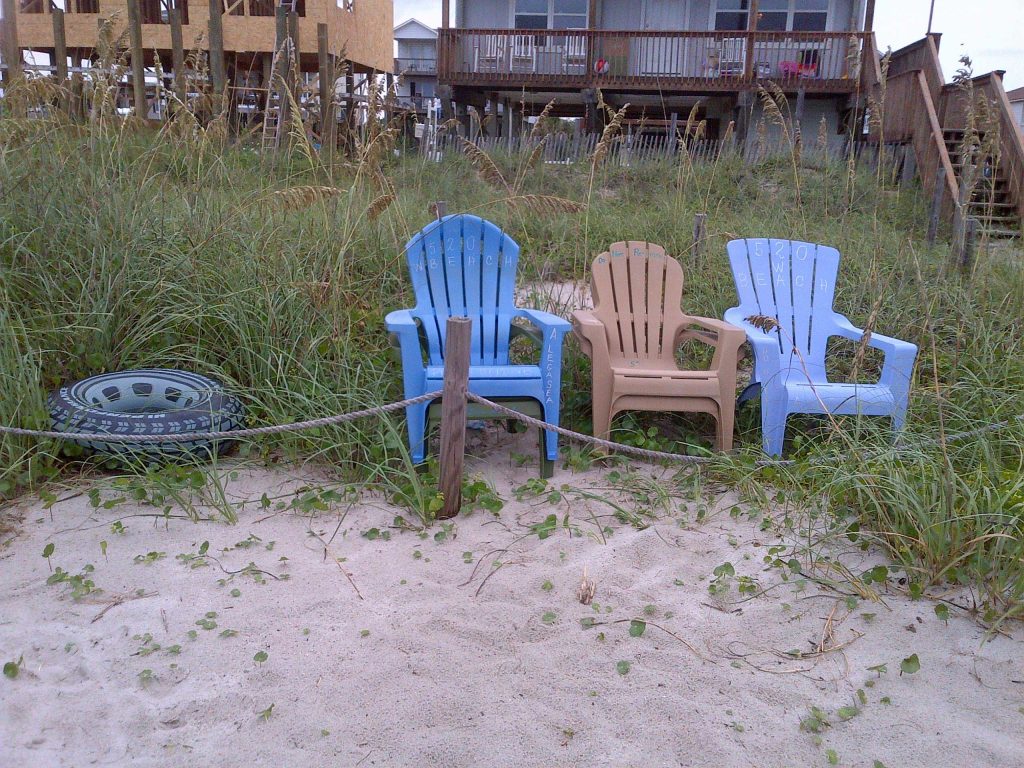 Chairs on a beach dune