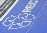 NEWS graphic showing blue recycling bin lid