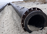 NEWS graphic showing beach dredging pipeline