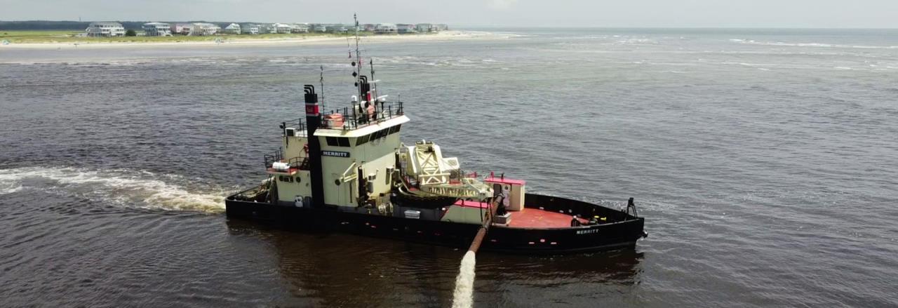 Dredge Boat in the Lockwood Folly Inlet