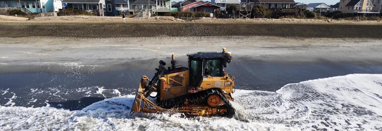 Bulldozer in Surf