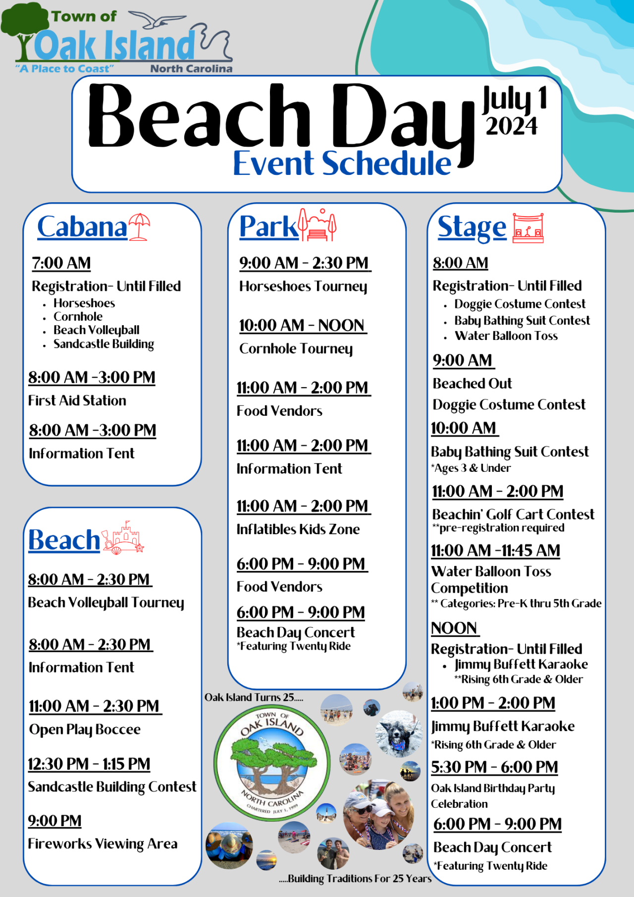 2024 Beach Day Schedule